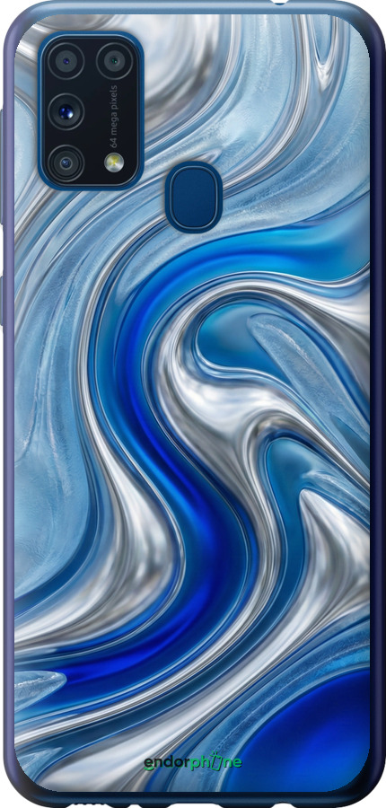 2D пластиковий чехол Liquid Chrome для Samsung Galaxy M31 M315F - 6781t-1907 изображение 