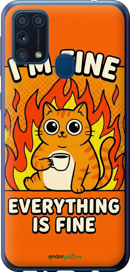 Силиконовый чехол Funny Cat для Samsung Galaxy M31 M315F - 6786u-1907 изображение 