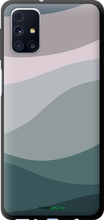 TPU чехол З фіолетовим та бірюзовим ретро-стилем та хвилями для Samsung Galaxy M31s M317F - 6533b-2055 изображение 
