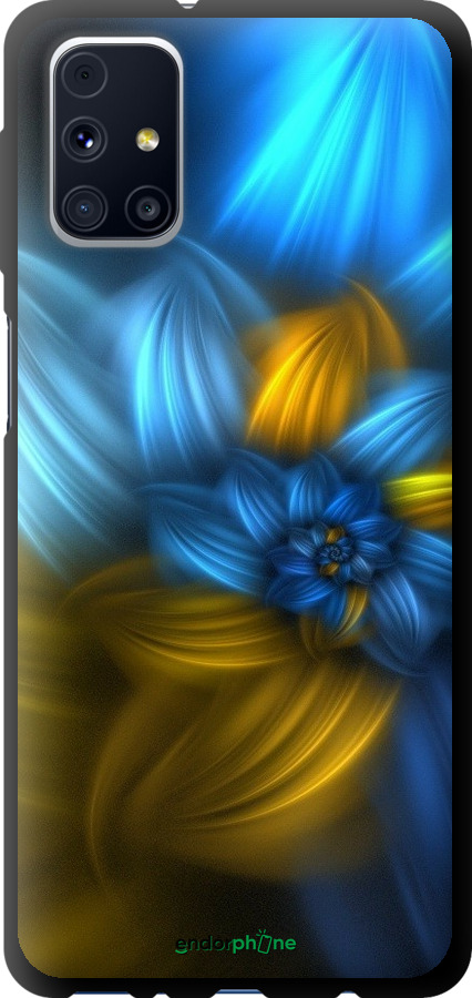 

TPU чорний чохол "Візерунок 46" для Samsung Galaxy M31s M317F, Синій