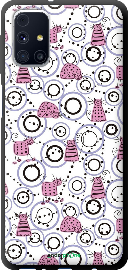 TPU чехол Смешные коты для Samsung Galaxy M31s M317F - 907b-2055 изображение 
