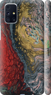 3D пластиковий матовий чехол Із зображенням абстрактного живопису для Samsung Galaxy M31s M317F - 6530m-2055 изображение 