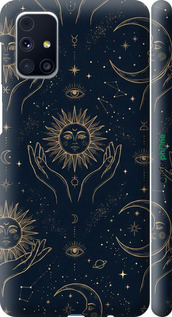 3D пластиковый матовый чехол 'Celestial Harmony: Sun & Moon Gold Mystic Pattern' для Samsung Galaxy M31s M317F изображение 9