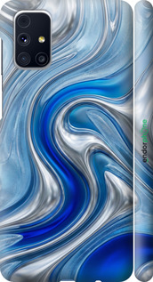 3D пластиковый матовый чехол Liquid Chrome для Samsung Galaxy M31s M317F - 6781m-2055 изображение 