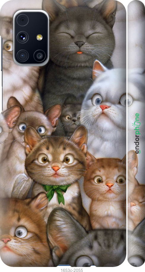 

3D пластиковий матовий чохол "Коти" для Samsung Galaxy M31s M317F