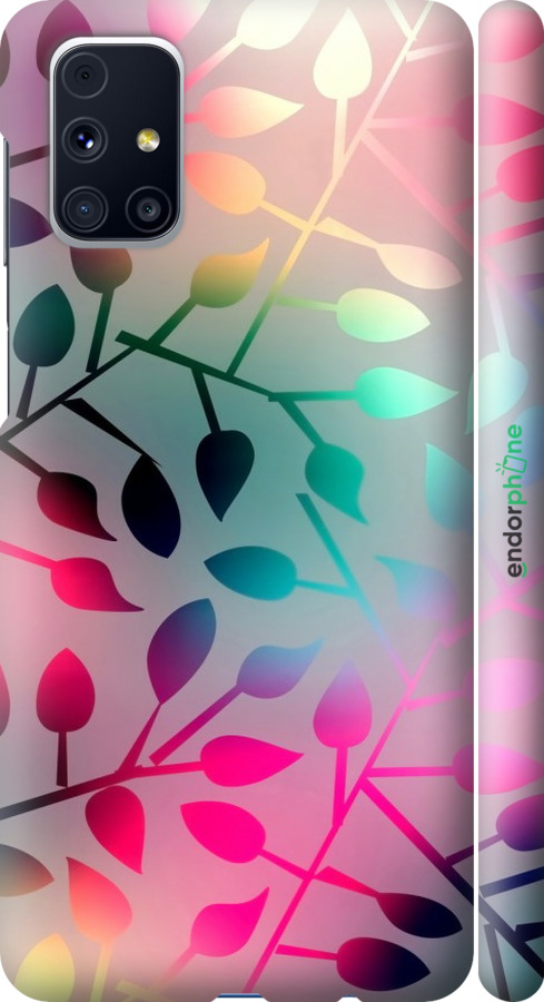 

3D пластиковий матовий чохол "Листя" для Samsung Galaxy M31s M317F