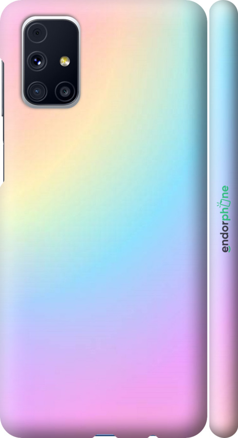 

3D пластиковий матовий чохол "Веселка 2" для Samsung Galaxy M31s M317F, Рожевий