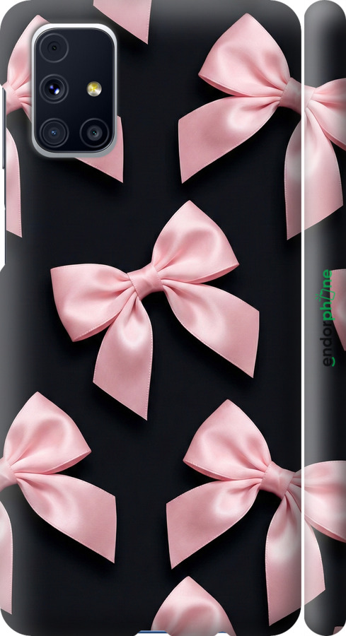 3D пластиковий матовий чехол Coquette Ribbons Dark Coquette для Samsung Galaxy M31s M317F - 6767m-2055 изображение 