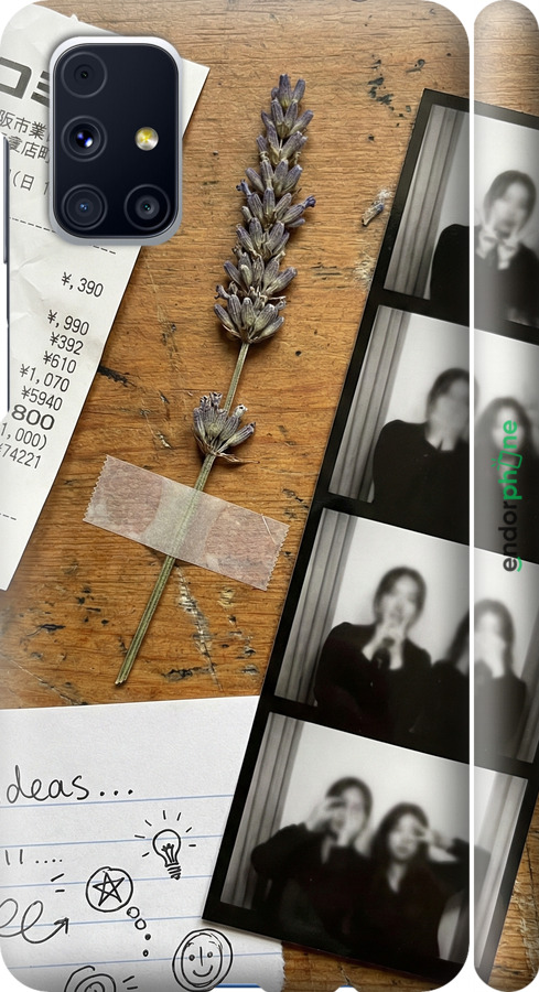 3D пластиковый матовый чехол Aesthetic Scrapbook Collage для Samsung Galaxy M31s M317F - 6773m-2055 изображение 