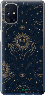Силиконовый чехол Celestial Harmony: Sun & Moon Gold Mystic Pattern для Samsung Galaxy M31s M317F - 6778u-2055 изображение 