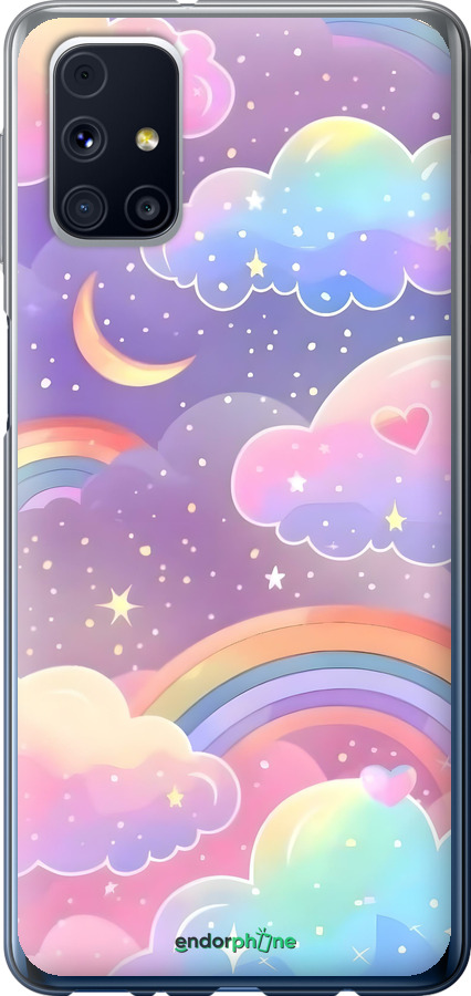 2D пластиковый чехол Облака и радуга для Samsung Galaxy M31s M317F - 6312t-2055 изображение 