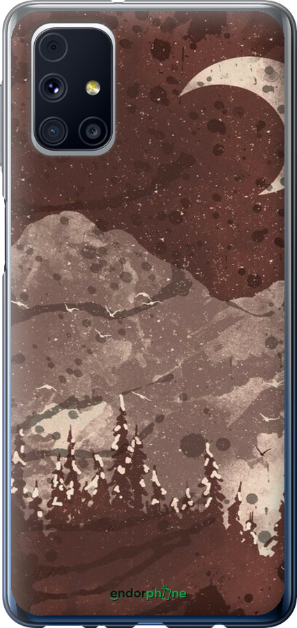 2D пластиковый чехол С изображением лунного пейзажа в ночном лесу для Samsung Galaxy M31s M317F - 6546t-2055 изображение 