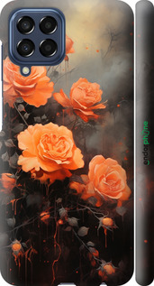 3D пластиковый матовый чехол Оранжевые розы для Samsung Galaxy M33 M336B - 5944m-2633 изображение 