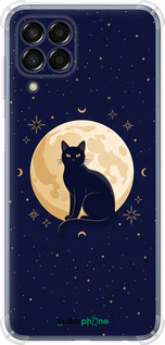 Силикон с усиленными углами чехол 'Cute Cat Celestial/Witchy' для Samsung Galaxy M33 M336B изображение 3