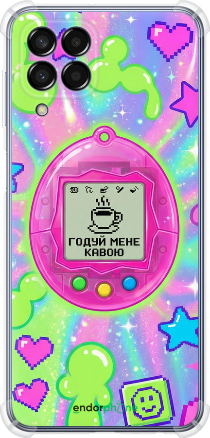 Силикон с усиленными углами чехол Y2K Aesthetic Retro Pet: Годуй мене кавою для Samsung Galaxy M33 M336B - 6784sp-2633 изображение 