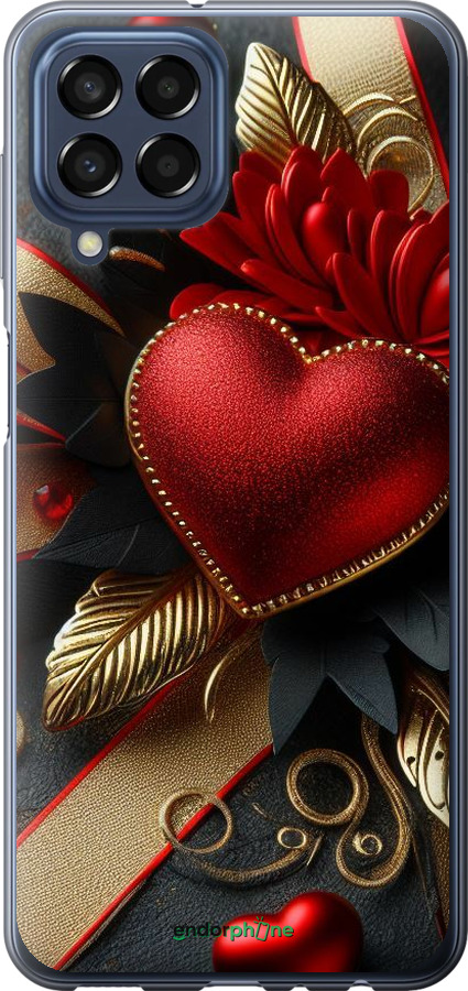Силиконовый чехол Сердечки v2 для Samsung Galaxy M33 M336B - 5832u-2633 изображение 