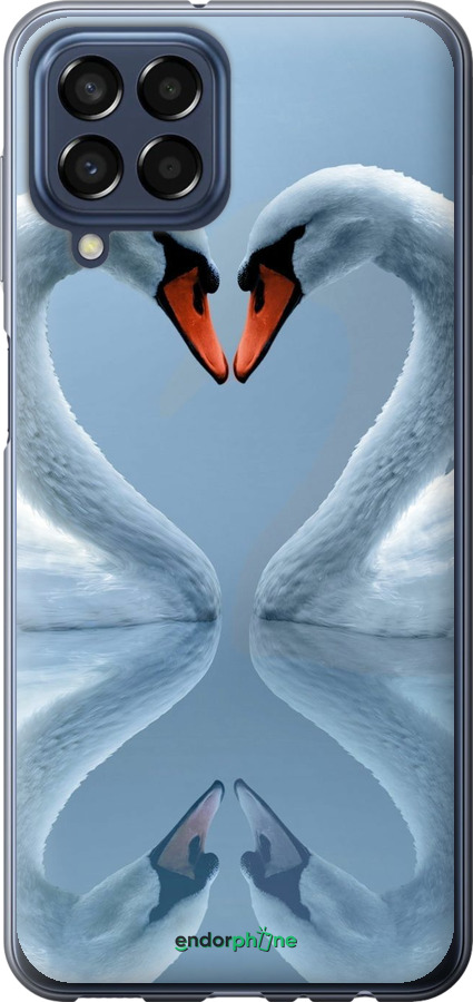 Силиконовый чехол Лебеди для Samsung Galaxy M33 M336B - 6007u-2633 изображение 