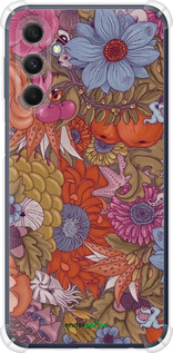 Силикон с усиленными углами чехол Абстрактные цветы для Samsung Galaxy M34 5G - 6526sp-3141 изображение 