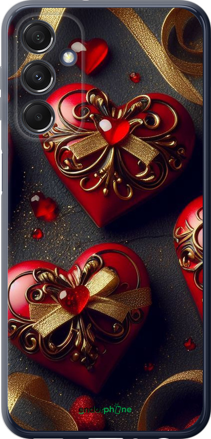 Силиконовый чехол Сердечки v4 для Samsung Galaxy M34 5G - 5834u-3141 изображение 