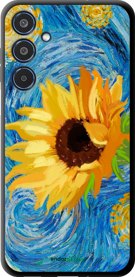 TPU чехол Квіти жовто-блакитні  для Samsung Galaxy M35 5G - 5308b-3738 изображение 