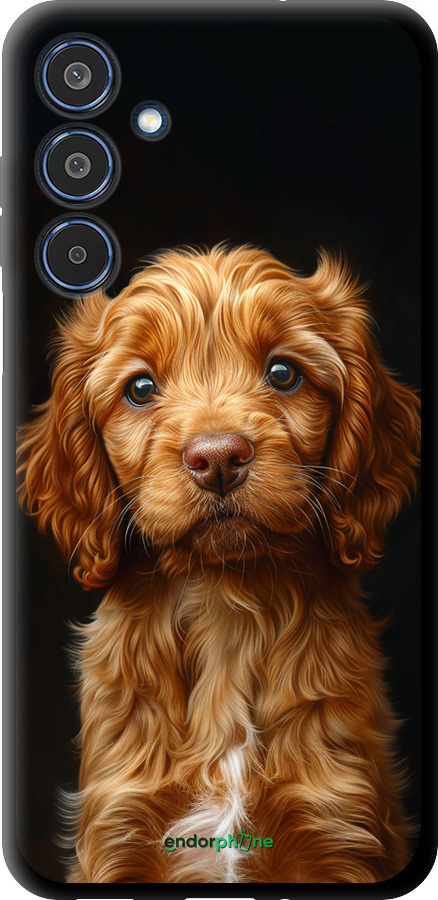 TPU чехол Cocker spaniel на чорному фоні для Samsung Galaxy M35 5G - 6137b-3738 изображение 