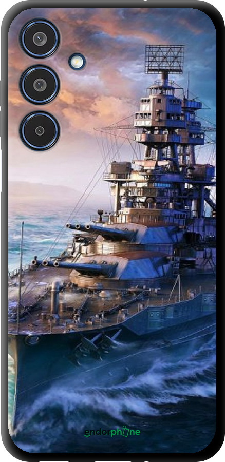 TPU чехол Военный корабль, world of tanks, wargaming для Samsung Galaxy M35 5G - 6461b-3738 изображение 