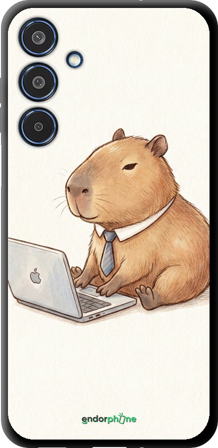 TPU чехол Funny Capybara CEO Working для Samsung Galaxy M35 5G - 6777b-3738 изображение 