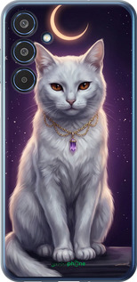 Силиконовый чехол Mystic White Cat Gothic Dark Purple Gold для Samsung Galaxy M35 5G - 6805u-3738 изображение 