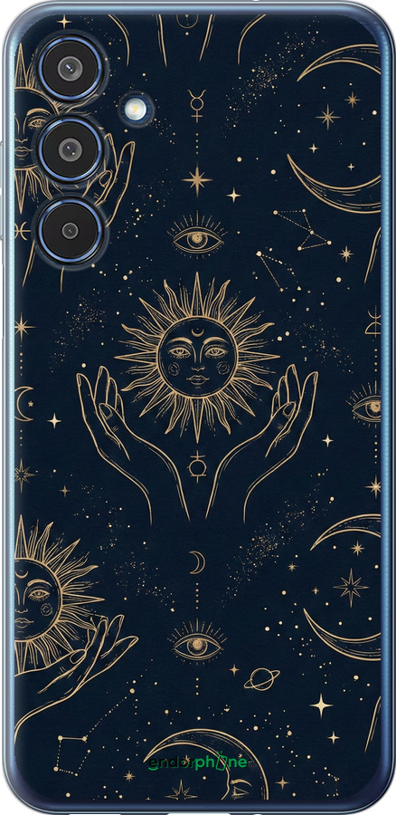 Силіконовий чехол Celestial Harmony: Sun & Moon Gold Mystic Pattern для Samsung Galaxy M35 5G - 6778u-3738 изображение 