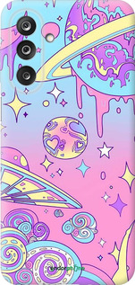 Силиконовый чехол Розовая галактика для Samsung Galaxy M36 - 4146u-4103 изображение 
