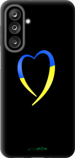 Силиконовый чехол Жёлто-голубое сердце для Samsung Galaxy M36 - 885u-4103 изображение 