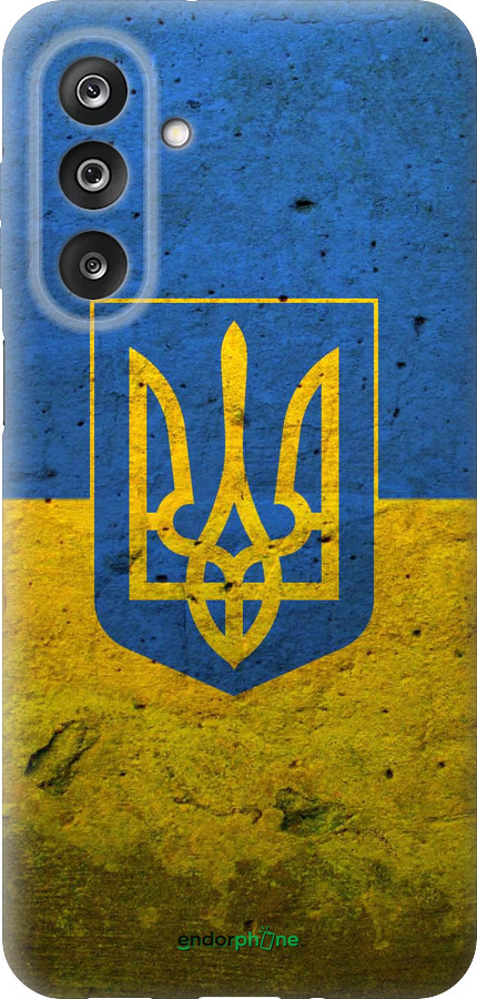 Силиконовый чехол Флаг и герб Украины 2 для Samsung Galaxy M36 - 378u-4103 изображение 