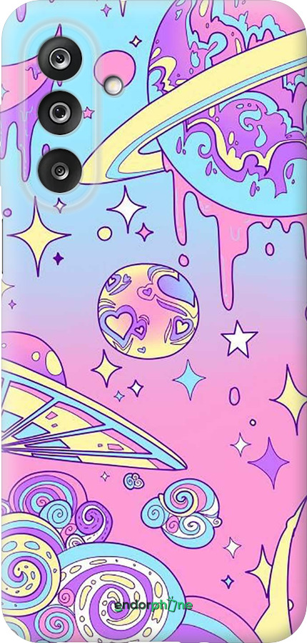 Силиконовый чехол Розовая галактика для Samsung Galaxy M36 - 4146u-4103 изображение 