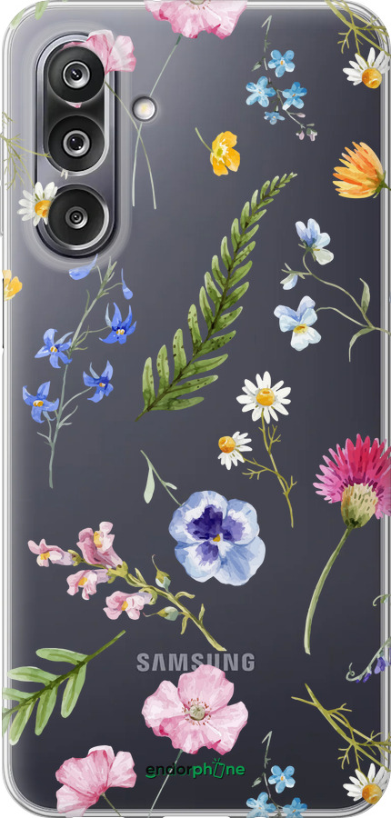Силиконовый чехол Цветочный фон v2 для Samsung Galaxy M36 - 5472u-4103 изображение 