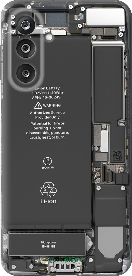 Силиконовый чехол Детали смартфона для Samsung Galaxy M36 - 5487u-4103 изображение 