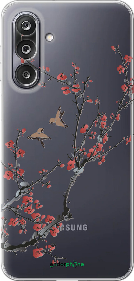 Силиконовый чехол Сакура v2 для Samsung Galaxy M36 - 5538u-4103 изображение 