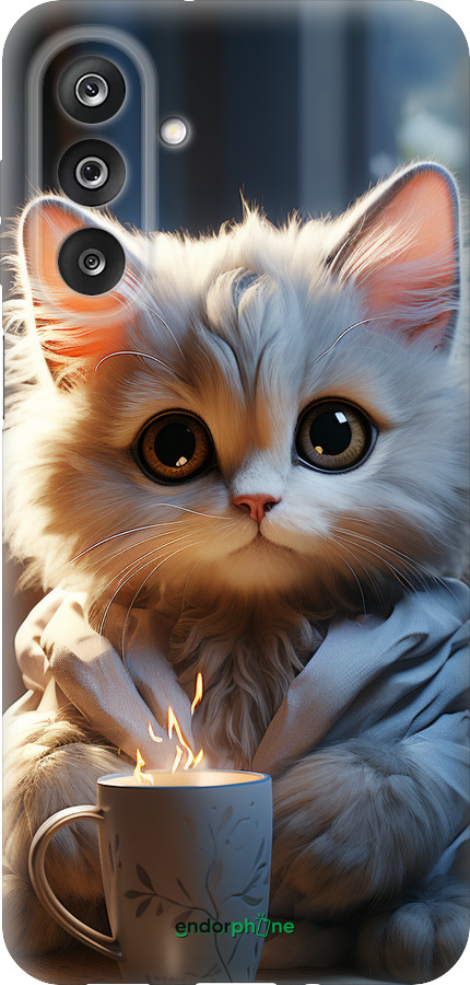 Силиконовый чехол White cat для Samsung Galaxy M36 - 5646u-4103 изображение 