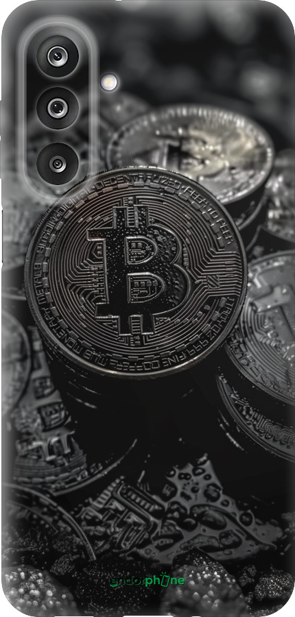 Силиконовый чехол Black Bitcoin для Samsung Galaxy M36 - 6090u-4103 изображение 