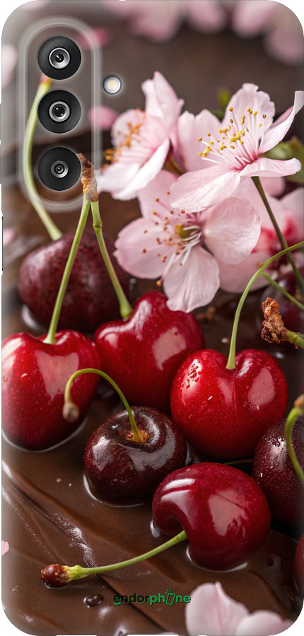 Силиконовый чехол Вишня в шоколаде для Samsung Galaxy M36 - 6698u-4103 изображение 