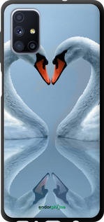 TPU чехол Лебеди для Samsung Galaxy M51 M515F - 6007b-1944 изображение 