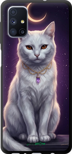 TPU чехол Mystic White Cat Gothic Dark Purple Gold для Samsung Galaxy M51 M515F - 6805b-1944 изображение 