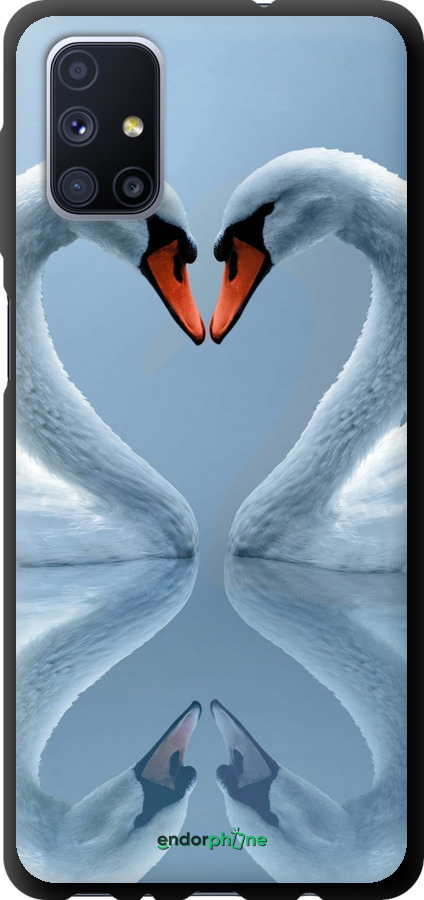 TPU чехол Лебеди для Samsung Galaxy M51 M515F - 6007b-1944 изображение 