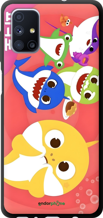TPU чехол Бейби Шаркс для Samsung Galaxy M51 M515F - 6305b-1944 изображение 