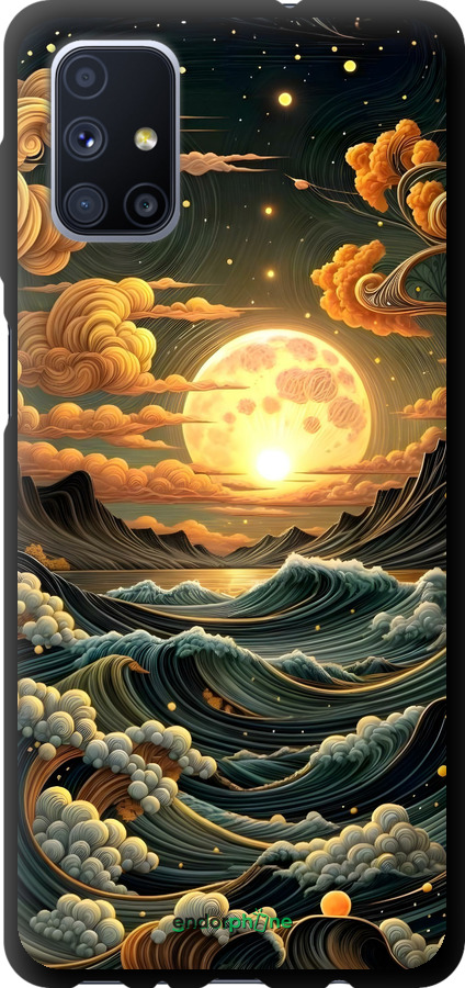TPU чехол Арт волны для Samsung Galaxy M51 M515F - 6332b-1944 изображение 