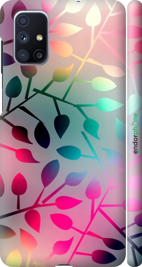 

3D пластиковий матовий чохол "Листя" для Samsung Galaxy M51 M515F