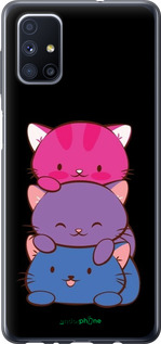 2D пластиковый чехол Милые кошки для Samsung Galaxy M51 M515F - 6518t-1944 изображение 