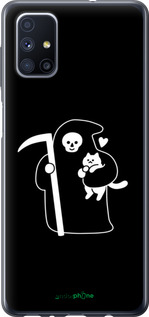 2D пластиковый чехол Минималистичный арт: смерть и кошка для Samsung Galaxy M51 M515F - 6529t-1944 изображение 