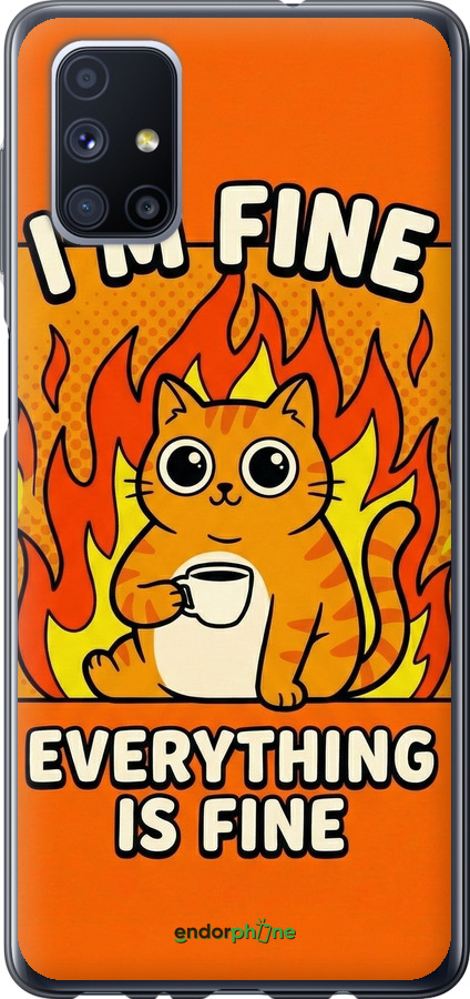 Силиконовый чехол Funny Cat для Samsung Galaxy M51 M515F - 6786u-1944 изображение 