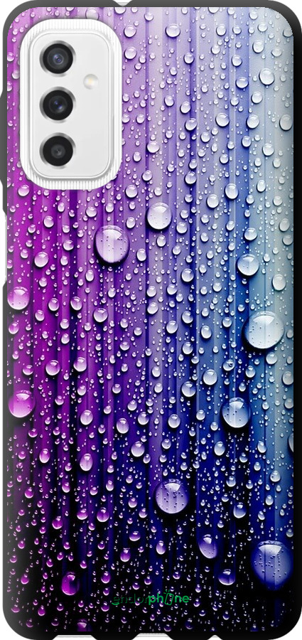 

TPU чорний чохол "Краплини води" для Samsung Galaxy M52 M526B, Синій