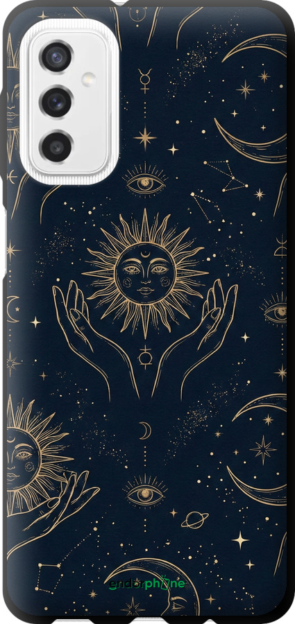 TPU чехол Celestial Harmony: Sun & Moon Gold Mystic Pattern для Samsung Galaxy M52 M526B - 6778b-2490 изображение 